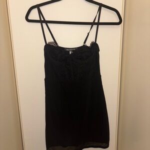 Urban Outfitters Black Lace Trim mini dress